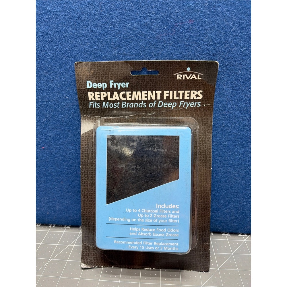 Rival Deep Fryer Replacement Filters Black Universal Charcoal Grease 4171000